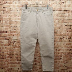 Michael Kors Jeans Izzy Cropped Skinny Light Gray Size 10
